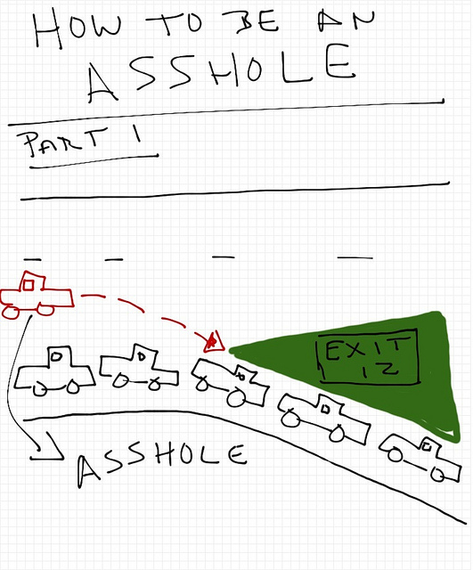 Rob Pollak how to be an asshole drawing