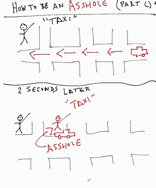 Rob Pollak how to be an asshole drawing