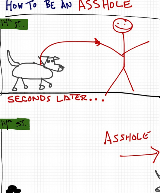 Rob Pollak how to be an asshole drawing