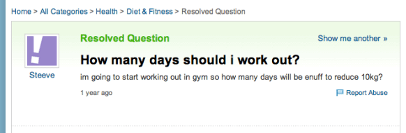 How many days should i work out    Yahoo  Answers