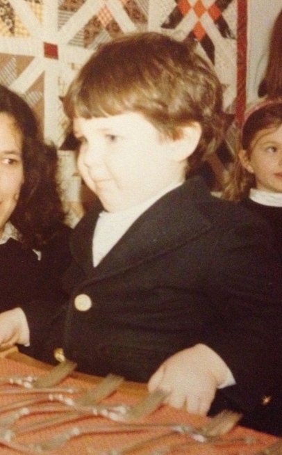 Rob Pollak as a fat kid in a blazer on his birthday